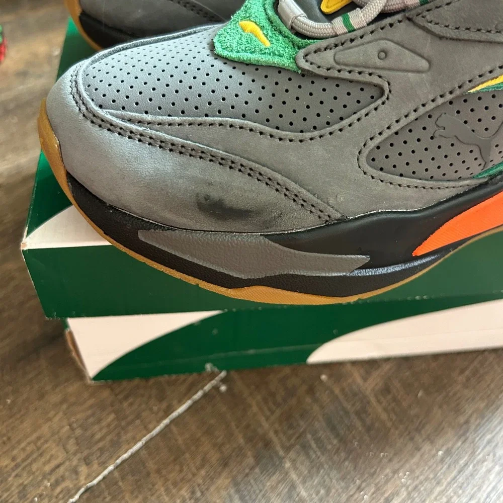 Puma RS-Fast Veggies JR Sneakers Grey Green Orange 380812-01 Mens 5C Womens 6.5